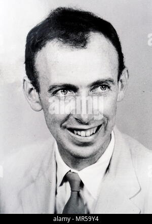 Photograph of James Watson (1928-) an American molecular biologist, geneticist and zoologist best known as one of the co-discoverers of the structure of DNA in 1953 with Francis Crick and Rosalind Franklin. Dated 20th century Stock Photo