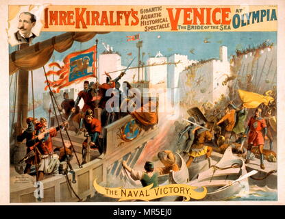 Imre Kiralfy's grand historic spectacle, Venice, the bride of the sea at Olympia, Cincinnati USA. 1891 Stock Photo