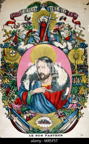 French 19th century illustration showing the resurrection of Christ Stock Photo