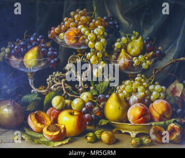 French 19th century still life painting. Circa 1870 Stock Photo