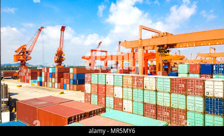 Huangpu Port Wharf, Guangzhou City, Guangdong Province Stock Photo