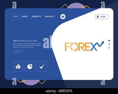 Quality One Page   Website Template Vector Eps, Modern Web Design with flat UI elements and landscape illustration, ideal for landing page Stock Vector