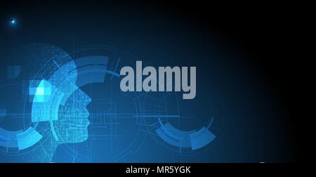 Digital technology world. Business virtual concept Stock Vector