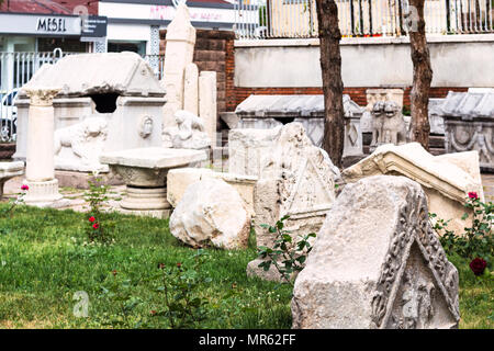 KONYA, TURKEY - MAY 7, 2018: view of outdoor yard of Konya Archaeological Museum. The Gallery is a state museum, it was established in 1901, its prese Stock Photo