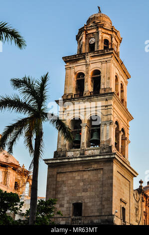 Belfry, Cathedral Nuestra Senora de la Asuncion - Veracruz, Mexico Stock Photo