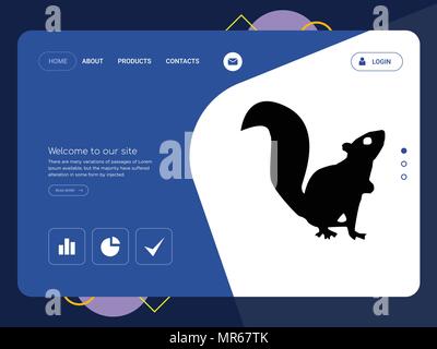 Quality One Page   Website Template Vector Eps, Modern Web Design with flat UI elements and landscape illustration, ideal for landing page Stock Vector