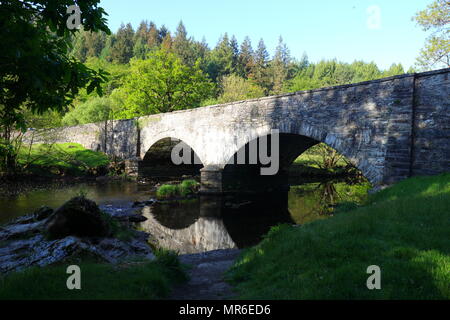 The bridge across the A5 next to Ty Hyll in Betws-Y-Coed - North Wales Stock Photo