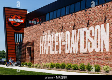 Indianapolis - Circa May 2018: Harley-Davidson Local dealership. Harley Davidsons Motorcycles are Known for Their Loyal Following V Stock Photo