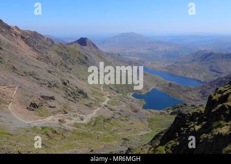 Snowdon Summit - North Wales Tourist Hotspot Stock Photo