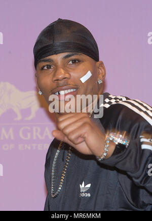 Nelly backstage at the 2002 Fox Billboard Music Awards held at the MGM Grand Hotel in Las Vegas, NV., December 9, 2002.Nelly02B Red Carpet Event, Vertical, USA, Film Industry, Celebrities,  Photography, Bestof, Arts Culture and Entertainment, Topix Celebrities fashion /  Vertical, Best of, Event in Hollywood Life - California,  Red Carpet and backstage, USA, Film Industry, Celebrities,  movie celebrities, TV celebrities, Music celebrities, Photography, Bestof, Arts Culture and Entertainment,  Topix, headshot, vertical, one person,, from the year , 2002, inquiry tsuni@Gamma-USA.com Stock Photo