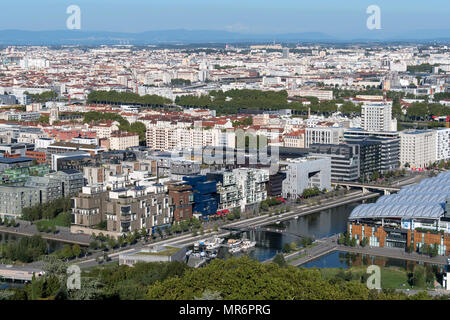 Lyon (south-eastern France): La Confluence District by the River Saone. Stock Photo