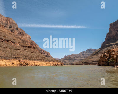 Floating on the Colorado River Inside the Grand Canyon Stock Photo