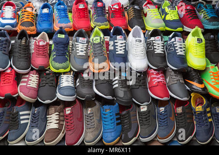 Faked shoes on Istanbul Grand Bazaar – Stock Editorial Photo © swisshippo  #80941084