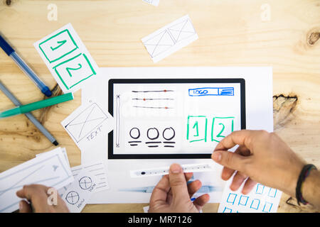 UX designer working Stock Photo