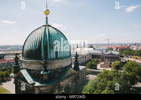 BERLIN, GERMANY - JUNE 20, 2017: aerial view of Berliner Dom of Berlin, Germany Stock Photo