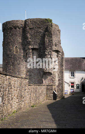 Carmarthen Castle Carmarthen Carmarthenshire Wales Stock Photo