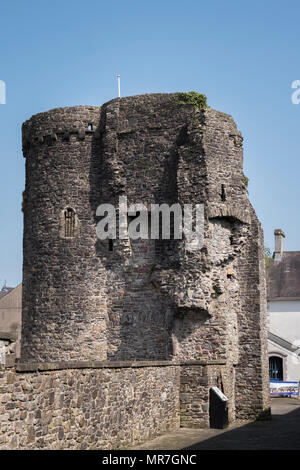 Carmarthen Castle Carmarthen Carmarthenshire Wales Stock Photo