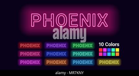 City of Phoenix lettering design. Phoenix, Arizona typography design ...