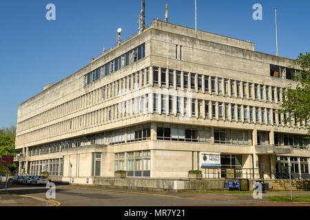 Cardiff Central police station in the civic centre Stock Photo