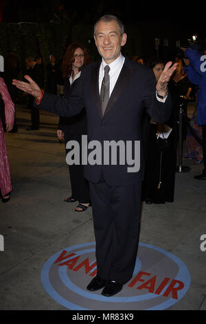 Ian McKellan arriving at the Vanity fair Oscars Party at the Morton Restaurant in Los Angeles. February 29, 2004.McKellanIan106 Red Carpet Event, Vertical, USA, Film Industry, Celebrities,  Photography, Bestof, Arts Culture and Entertainment, Topix Celebrities fashion /  Vertical, Best of, Event in Hollywood Life - California,  Red Carpet and backstage, USA, Film Industry, Celebrities,  movie celebrities, TV celebrities, Music celebrities, Photography, Bestof, Arts Culture and Entertainment,  Topix, vertical, one person,, from the year , 2003, inquiry tsuni@Gamma-USA.com Fashion - Full LengthM Stock Photo