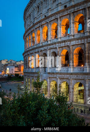 The Colosseum in Rome at sunset. Stock Photo