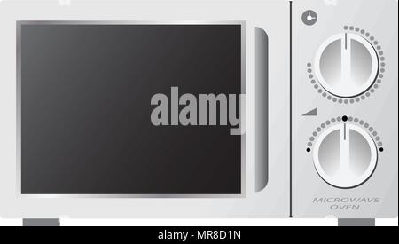 Microwave oven mechanic vector illustration isolated on white Stock Vector