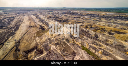 Stone quarry aerial view Stock Photo