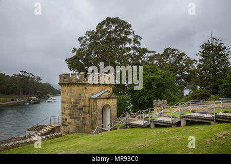 Historic monument buildings at Port Arthur convict settlement in Tasmania Australia Stock Photo