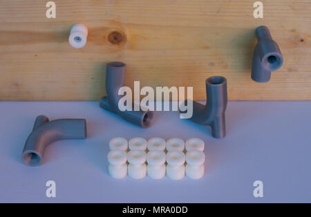 3D printer details, selfmade printed at home Stock Photo
