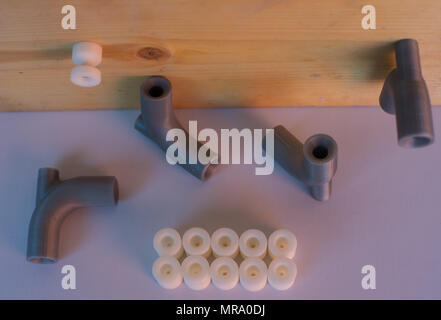 3D printer details, selfmade printed at home Stock Photo