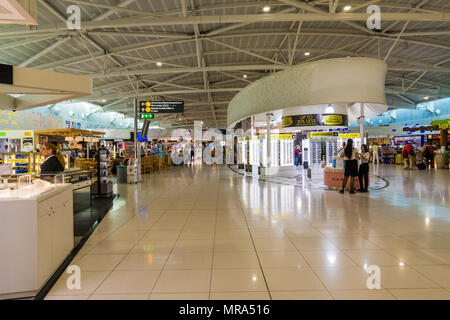 Larnaca, Cyprus. May 2018. A view of the inside of the departures terminal  at Larnaca airport, Cyprus, Stock Photo