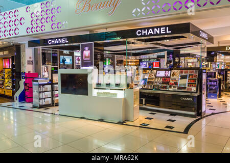 Larnaca, Cyprus. May 2018. A view of the duty chanel store at Larnaca airport, Cyprus. Stock Photo