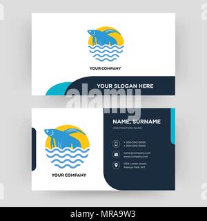 betta fish, business card design template, Visiting for your company, Modern Creative and Clean identity Card Vector Stock Vector