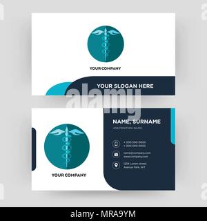 hipaa, business card design template, Visiting for your company, Modern Creative and Clean identity Card Vector Stock Vector