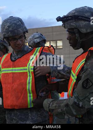 U.S. Army Spc. Stephen Calderone, assigned to the 160th Signal Brigade ...