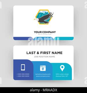 eagle, business card design template, Visiting for your company, Modern Creative and Clean identity Card Vector Stock Vector