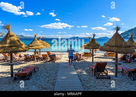 Platja de Formentor - beautiful beach at cap formentor, Mallorca - Spain Stock Photo