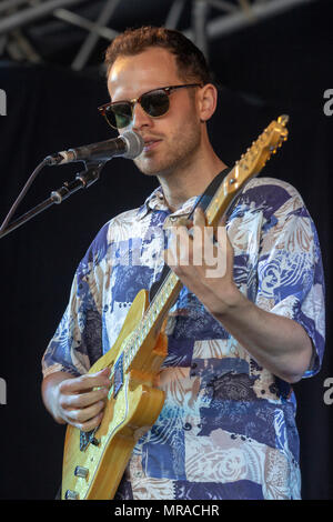 London, UK, 25 May 2018. With a fistful of highly praised releases under his belt and a soulful, jazz and hip-hop driven sound, 25 year-old multi-instrumentalist, vocalist and producer Jordan Rakei is a rare talent whose artistry transcends the confines of age. Recently signed to Ninja Tune, Jordan released his second LP  in September 2017.    Credit: Darron Mark/Ģ����ý Live News Stock Photo