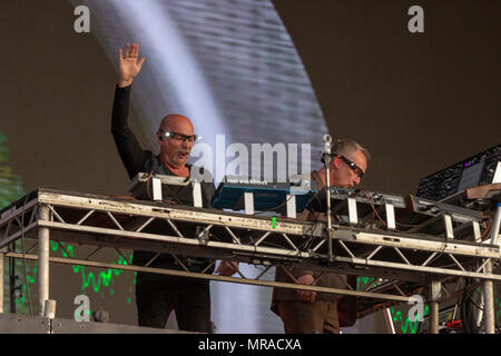 Orbital electronic dance music duo Paul and Phil Hartnoll portrait