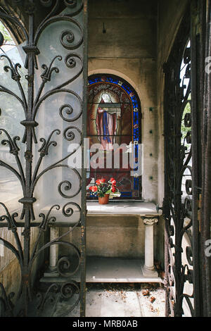 Mausoleum in Pere Lachaise Cemetery, Paris, France Stock Photo