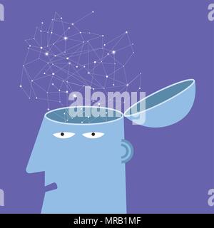 Artificial intelligence concept design, Network data design Stock Vector