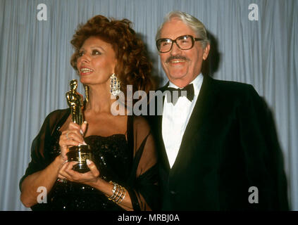 Actress Sophia Loren and Actor Gregory Peck in 'Arabesque' Stock Photo ...