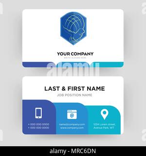 atlas, business card design template, Visiting for your company, Modern Creative and Clean identity Card Vector Stock Vector