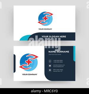 medicare, business card design template, Visiting for your company, Modern Creative and Clean identity Card Vector Stock Vector