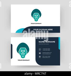 baboon, business card design template, Visiting for your company, Modern Creative and Clean identity Card Vector Stock Vector