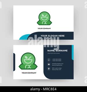 pharmacy, business card design template, Visiting for your company, Modern Creative and Clean identity Card Vector Stock Vector