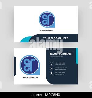 er, business card design template, Visiting for your company, Modern Creative and Clean identity Card Vector Stock Vector