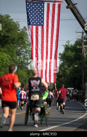The American flag was displayed during the 10th Annual Marine Corps ...
