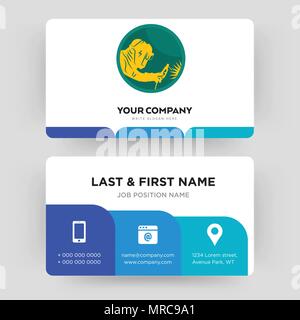 welder, business card design template, Visiting for your company, Modern Creative and Clean identity Card Vector Stock Vector