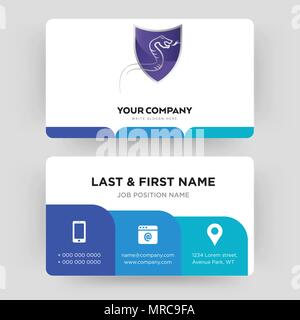 viper, business card design template, Visiting for your company, Modern Creative and Clean identity Card Vector Stock Vector